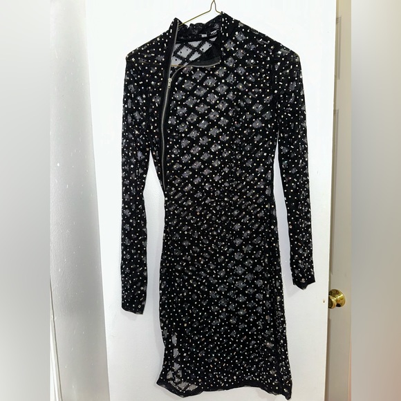 Story Time Rhinestone Mini Dress - Picture 3 of 4